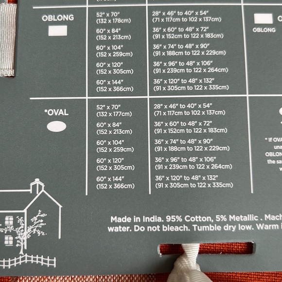 Farmhouse Rachel Ashwell Tablecloth Plaid Fall New 60”x 104” Lurex Rust Orange - Picture 2 of 2